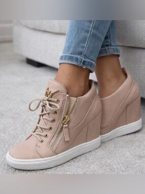 Giuseppe Zanotti Lorenz Zip Front Platform Wedge Sneaker